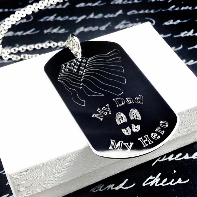 Engraved Military Dog Tag UniqJewelryDesigns